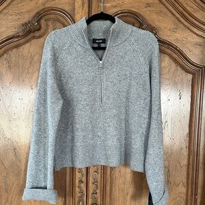 ME+EM Gray V-Neck Sweater